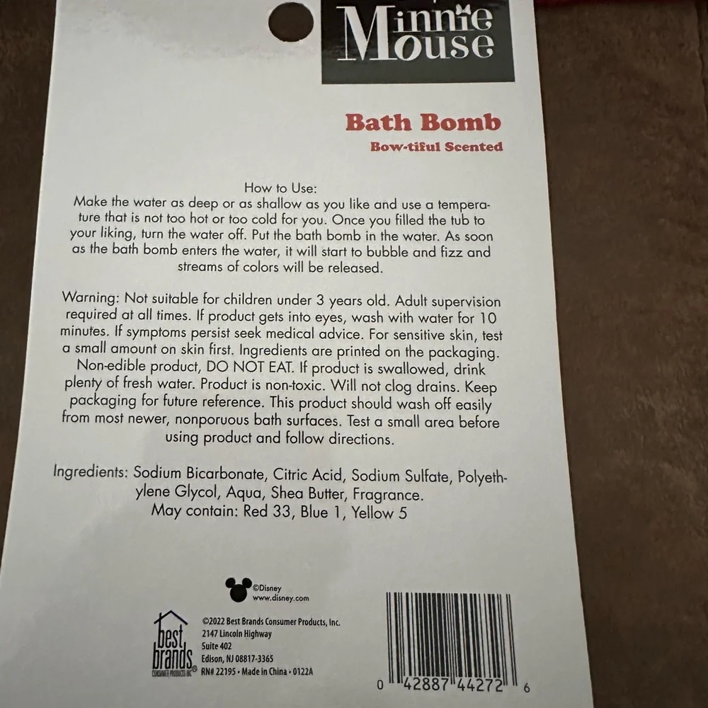 🌵 3/$15 Disney Minnie Mouse Pink bath bomb see description